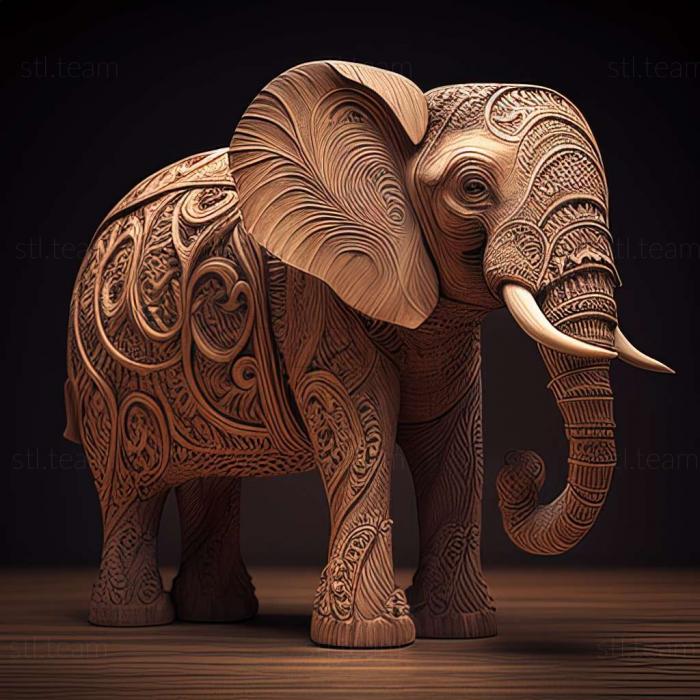 3D model elephant (STL)